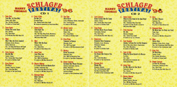 Various : Dennie Christian Präsentiert Harry Thomas' Schlager Festival '96 (2xCD, Comp)