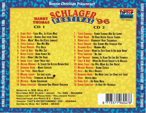 Various : Dennie Christian Präsentiert Harry Thomas' Schlager Festival '96 (2xCD, Comp)