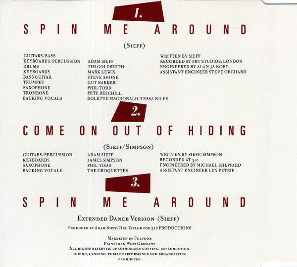 Zeon Jones : Spin Me Around (CD, Maxi)