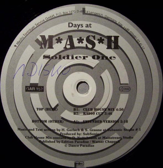Soldier One : Days At M*A*S*H (12")