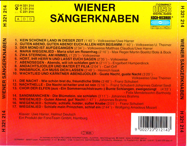 Die Wiener Sängerknaben : Kein Schöner Land (CD)