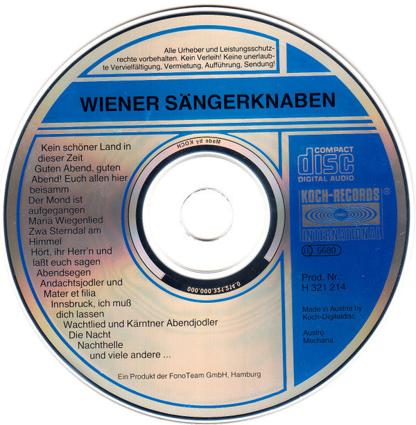 Die Wiener Sängerknaben : Kein Schöner Land (CD)
