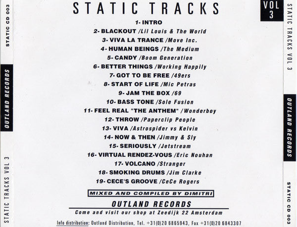 Various : Static Tracks Vol 3 (CD, Comp, Mixed)