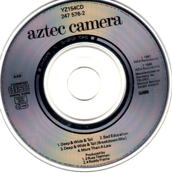 Aztec Camera : Deep & Wide & Tall (CD, Mini)