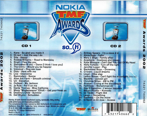 Various : Nokia TMF Awards 2002 (2xCD, Comp)
