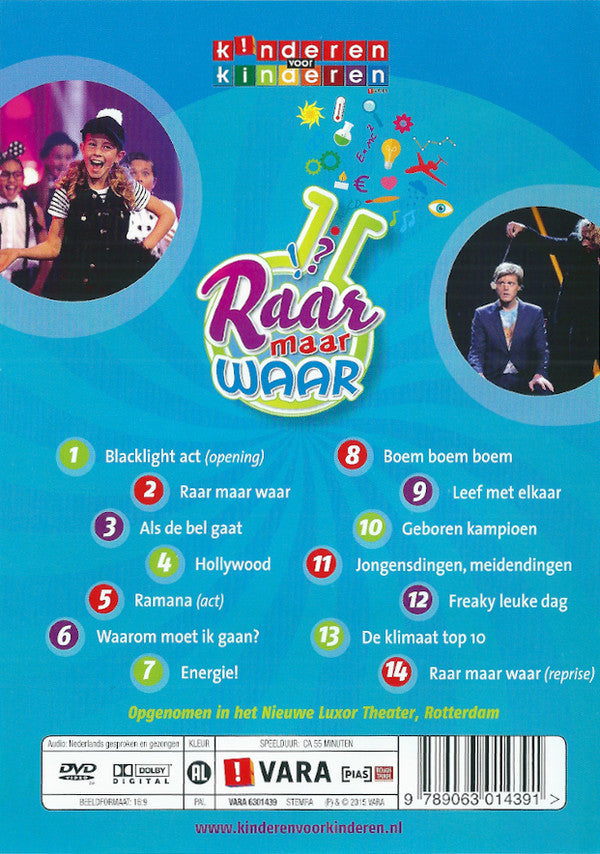 Kinderen voor Kinderen : 36 - Raar Maar Waar - Live In Concert 2015 (DVD-V, PAL)