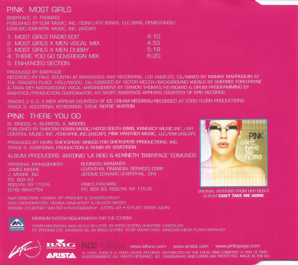 P!NK : Most Girls (CD, Maxi, Enh)