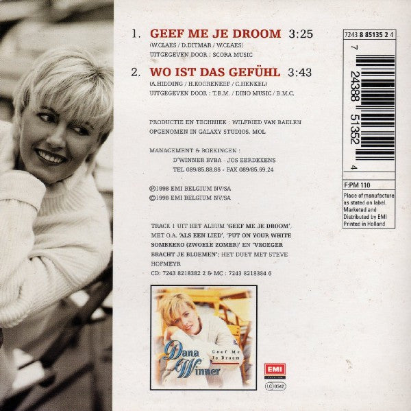 Dana Winner : Geef Me Je Droom (CD, Single)