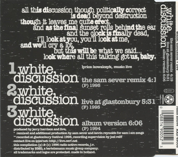 Live : White, Discussion (The Sam Sever Remix) (CD, Maxi)