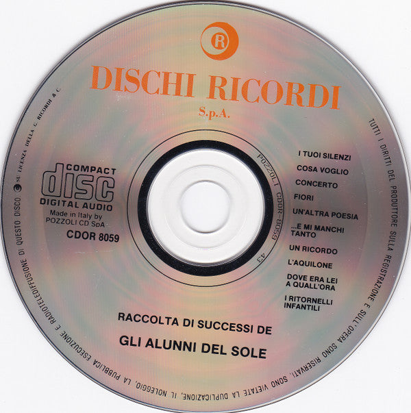 Gli Alunni Del Sole : Raccolta di Successi (CD, Comp)