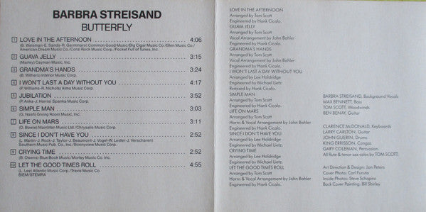 Barbra Streisand : ButterFly (CD, Album, RE)