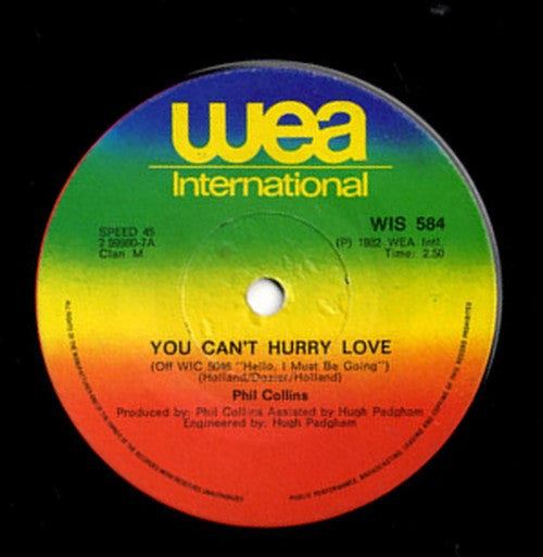 Phil Collins : You Can't Hurry Love (7", Single)