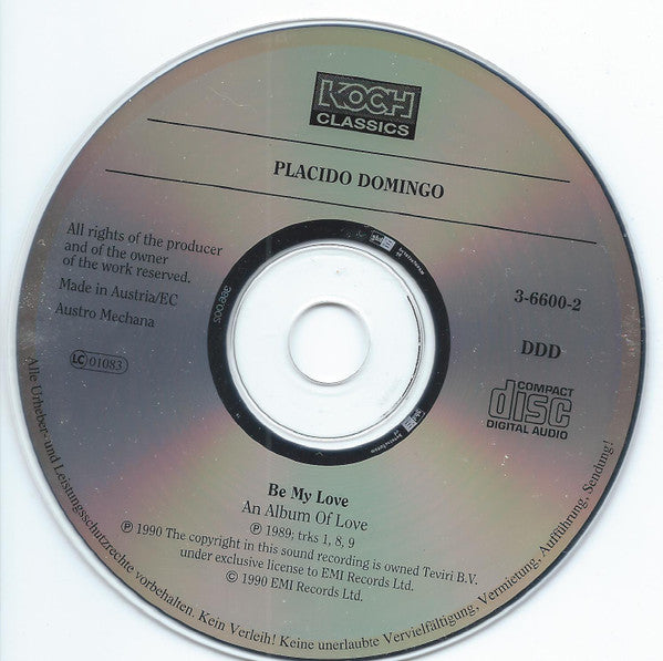 Placido Domingo : Be My Love... (An Album Of Love) (CD, Album)
