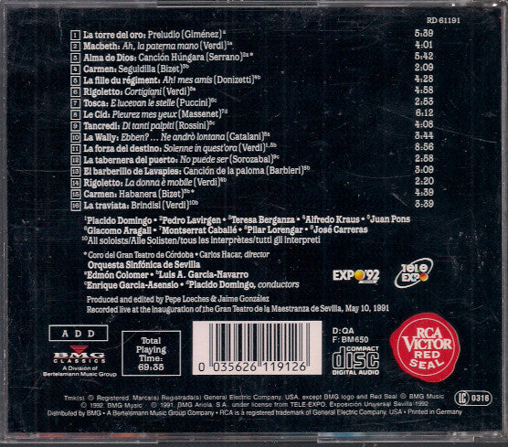 José Carreras, Montserrat Caballé, Placido Domingo, Teresa Berganza, Alfredo Kraus, Various : Gala Lirica (CD)