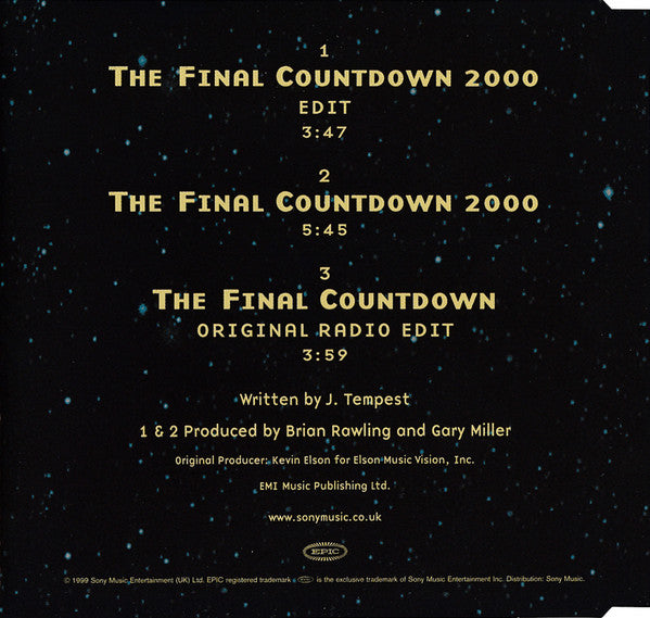 Europe (2) : The Final Countdown 2000 (CD, Maxi)