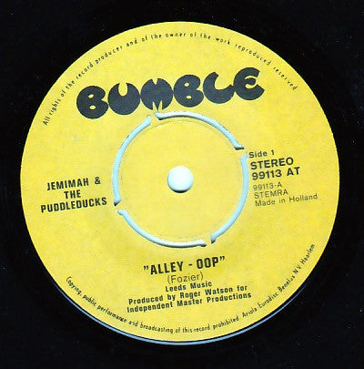 Jemimah & The Puddleducks, The Puddleducks :  Alley-Oop (7", Single)