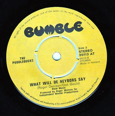 Jemimah & The Puddleducks, The Puddleducks :  Alley-Oop (7", Single)