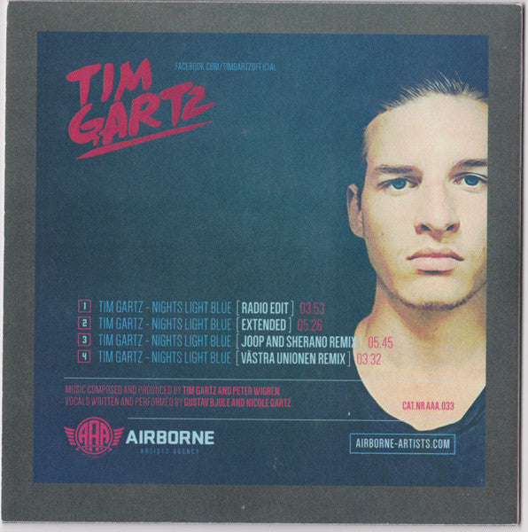 Tim Gartz : Nights Light Blue (CDr, Single)