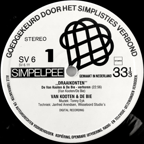 Van Kooten & De Bie : Draaikonten (De Zesde Langspeelplaat Van Het Simplisties Verbond) (LP, Album)