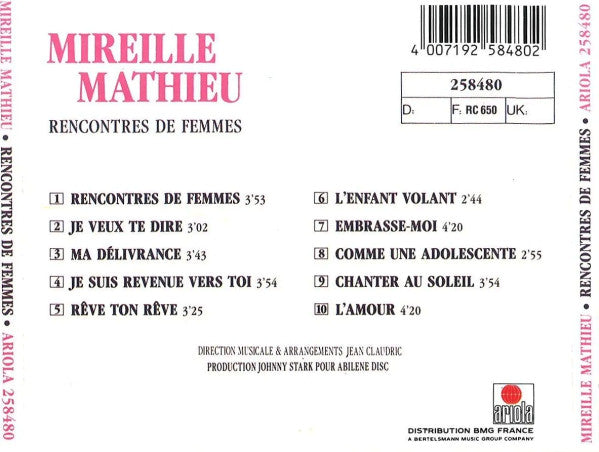 Mireille Mathieu : Rencontres De Femmes (CD, Album)