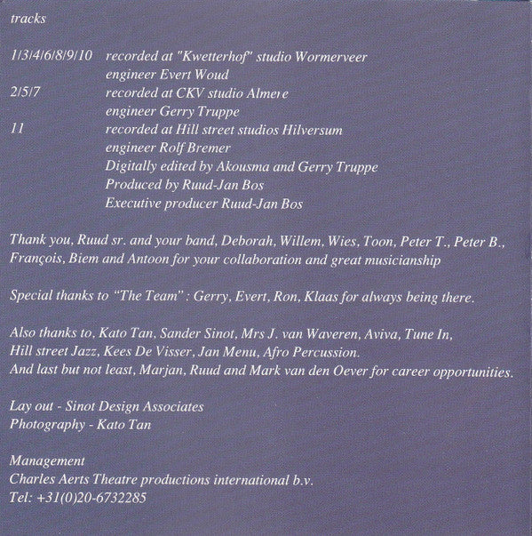 Ruud Jan Bos : Duets (CD, Album)