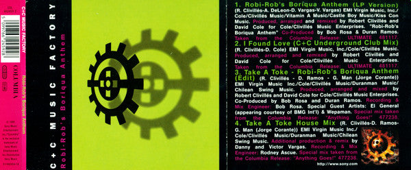 C + C Music Factory : Robi-Rob's Boriqua Anthem (CD, Maxi)