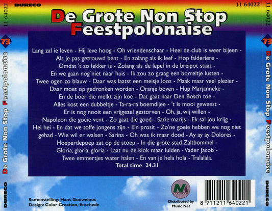 Unknown Artist : De Grote Non Stop Feestpolonaise (CD, Comp)