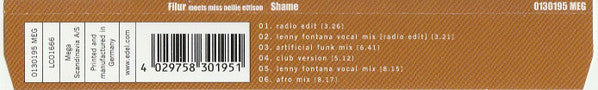 Filur Meets Nellie Ettison : Shame (CD, Maxi)