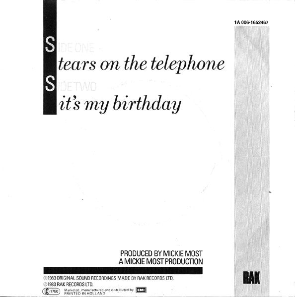 Hot Chocolate : Tears On The Telephone (7", Single)