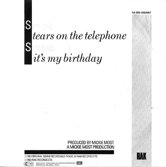 Hot Chocolate : Tears On The Telephone (7", Single)