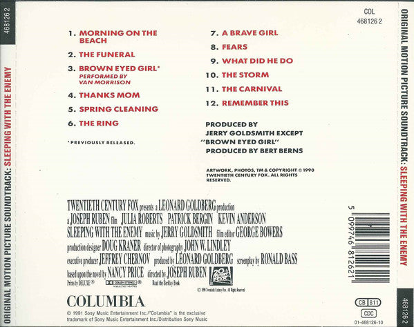 Jerry Goldsmith : Sleeping With The Enemy (Original Motion Picture Soundtrack) (CD, Album)