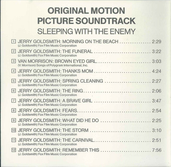 Jerry Goldsmith : Sleeping With The Enemy (Original Motion Picture Soundtrack) (CD, Album)