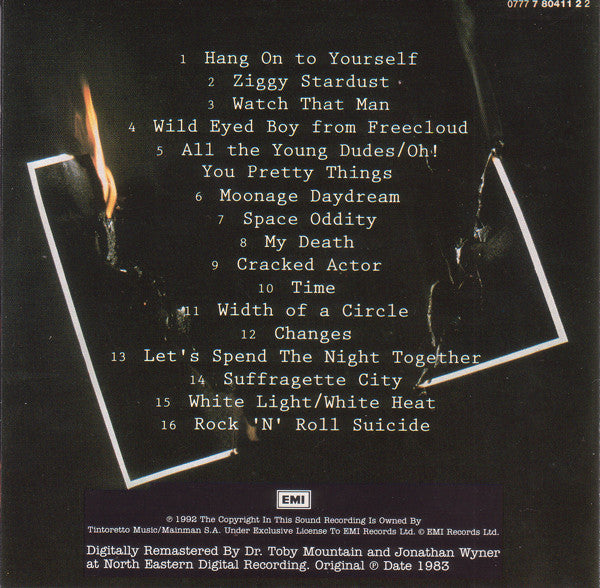 David Bowie : Ziggy Stardust: The Motion Picture (CD, Album, RE, RM)