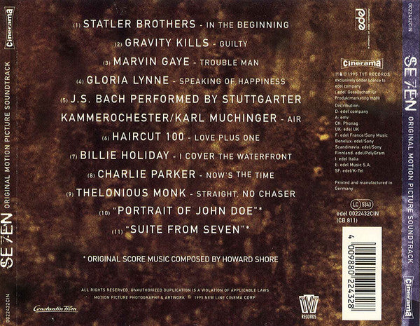 Various : Se7en (Original Motion Picture Soundtrack) (CD, Comp)