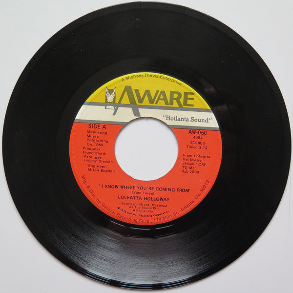 Loleatta Holloway : I Know Where You're Coming From/The Show Must Go On (7")
