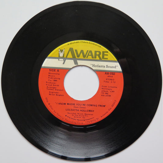Loleatta Holloway : I Know Where You're Coming From/The Show Must Go On (7")
