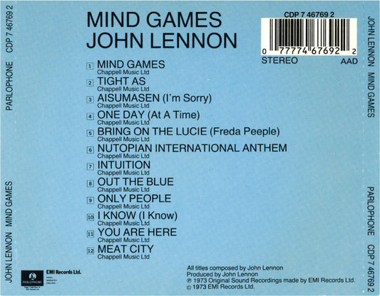 John Lennon : Mind Games (CD, Album, RE)