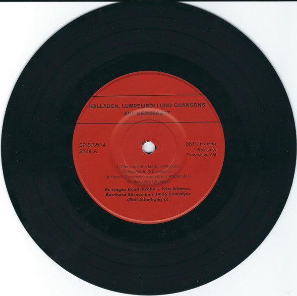 Various : Balladen + Lumpeliedli / Chansons auf Bernerart (7", EP)