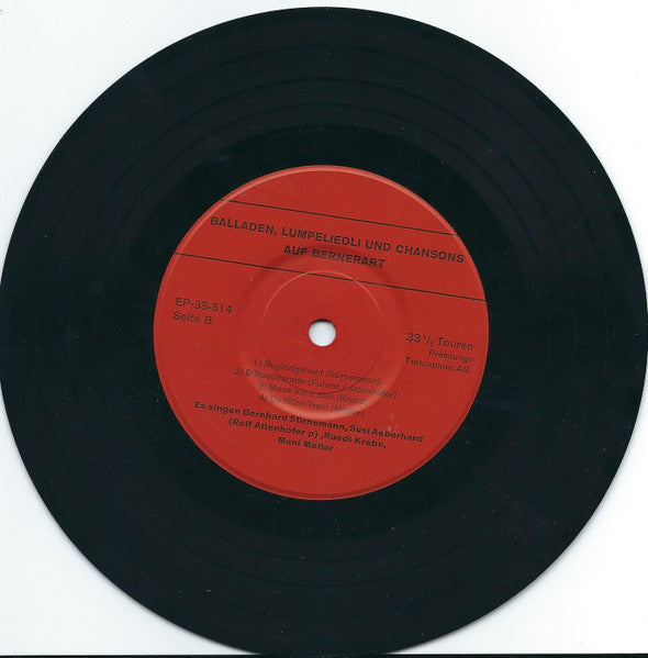 Various : Balladen + Lumpeliedli / Chansons auf Bernerart (7", EP)