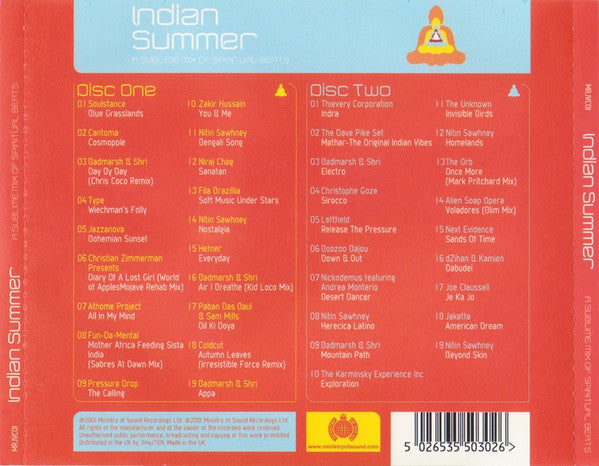 Various : Indian Summer (A Sublime Mix Of Spiritual Beats) (2xCD, Comp, Mixed)