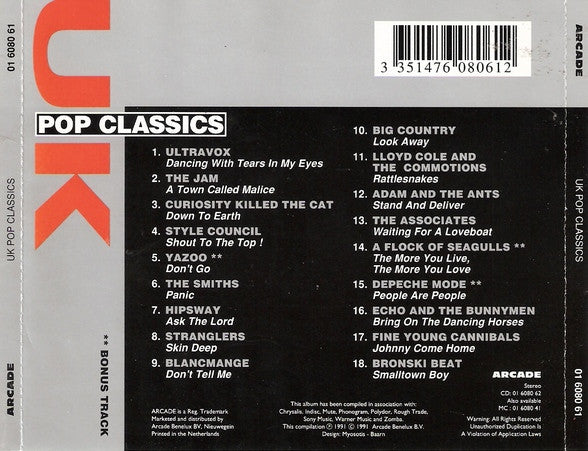 Various : UK Pop Classics (CD, Comp)