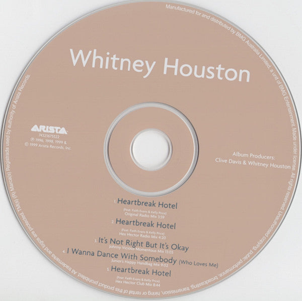 Whitney Houston Feat. Faith Evans & Kelly Price : Heartbreak Hotel (CD, Maxi)