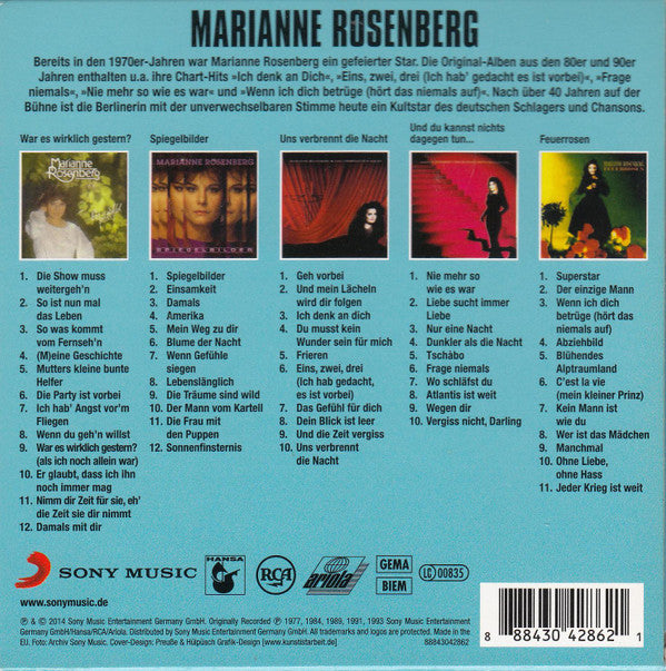 Marianne Rosenberg : Original Album Classics (CD, Album, RE + CD, Album, RE + CD, Album, RE + CD)