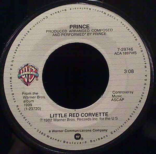Prince : Little Red Corvette (7", Single, Tan)