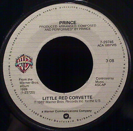 Prince : Little Red Corvette (7", Single, Tan)