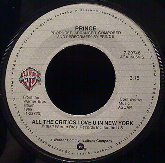 Prince : Little Red Corvette (7", Single, Tan)