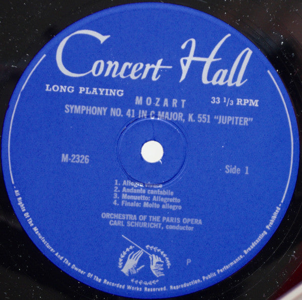 Wolfgang Amadeus Mozart - Carl Schuricht Conducts Orchestre National De L'Opéra De Paris : Jupiter Symphony / Prague Symphony (LP, Album, Mono)