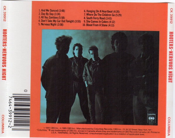 The Hooters : Nervous Night (CD, Album, RE, Pit)