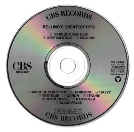 Claude Bolling : Bolling's Greatest Hits (CD, Comp)