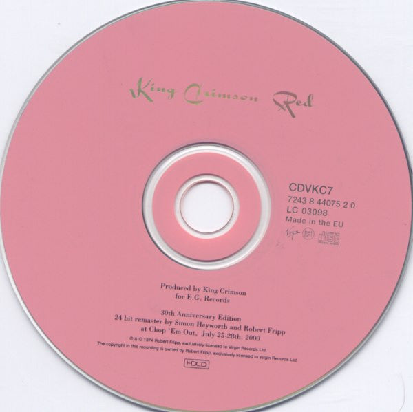 King Crimson : Red (HDCD, Album, RE, RM)
